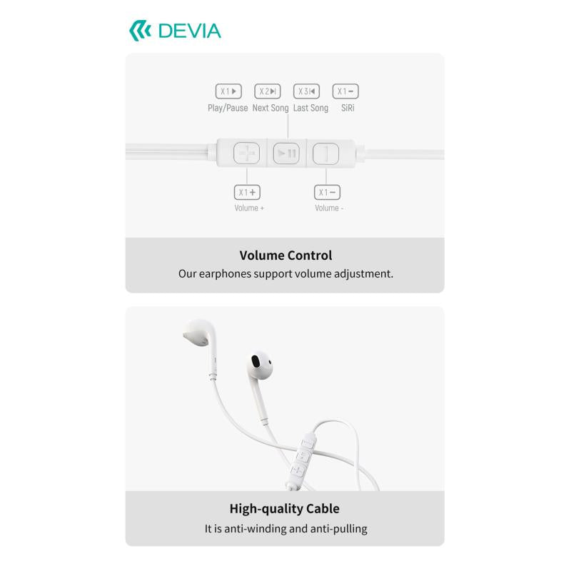 Hands Free Stereo A3 Devia EM102 iP Kintone Λευκό