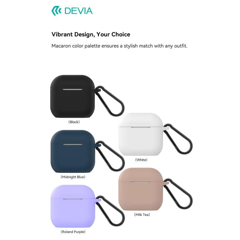 Θήκη Σιλικόνης Devia Apple AirPods 4 Naked Λευκό
