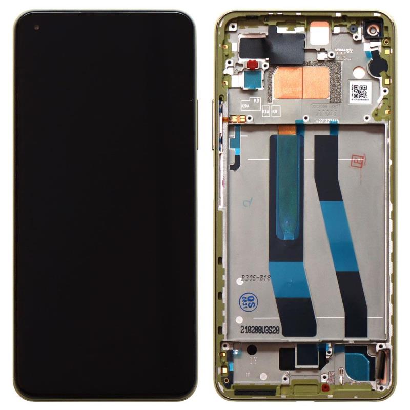 Οθόνη με Touch Screen & Μεσαίο Πλαίσιο Xiaomi Mi 11 Lite 5G Κίτρινο (Original)