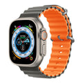 Λουράκι Devia Sport6 Silicone Apple Watch (38/ 40/ 41/ 42mm) Two-Tone Deluxe Γκρι-Πορτοκαλί