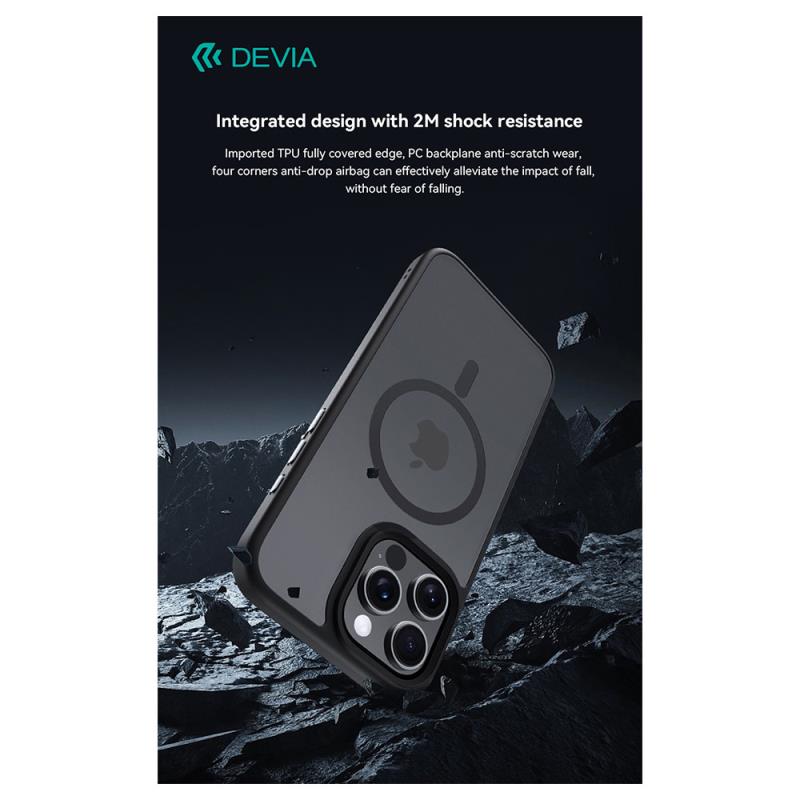 Θήκη TPU & PC Devia Apple iPhone 16 Pro Magnetic Shock Proof Pino Μαύρο