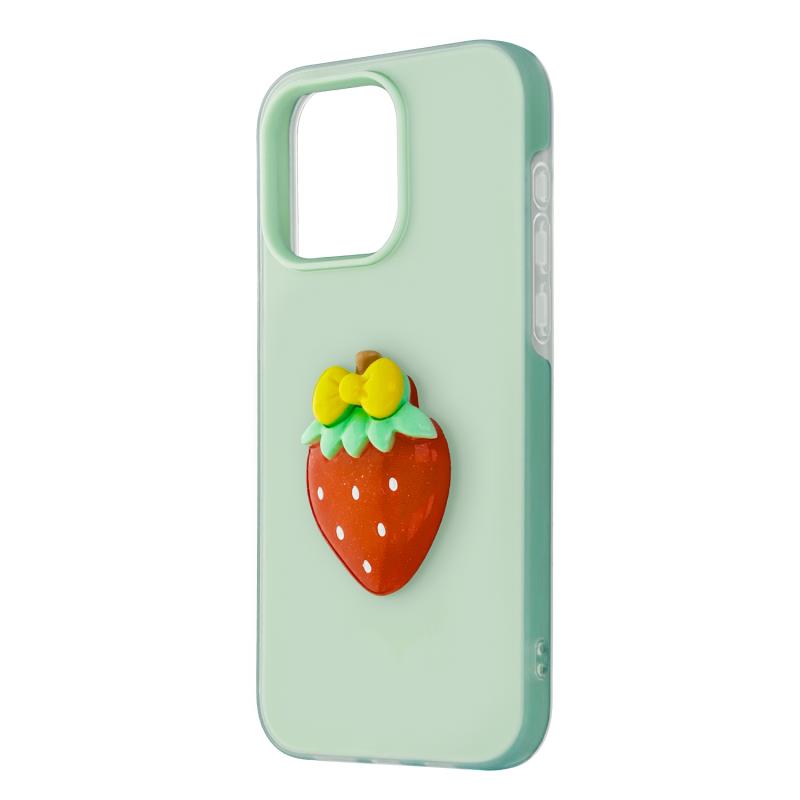 Θήκη TPU & PC inos Apple iPhone 13 Fresh Pop Strawberry Φυστικί