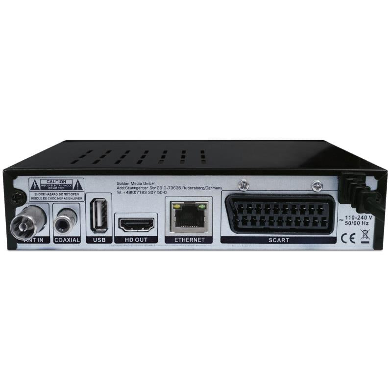 Επίγειος Ψηφιακός Δέκτης MPEG 4 Golden Media Mania 828+ με Χειριστήριο Learning T2/ C H.265 HEVC Μαύρο