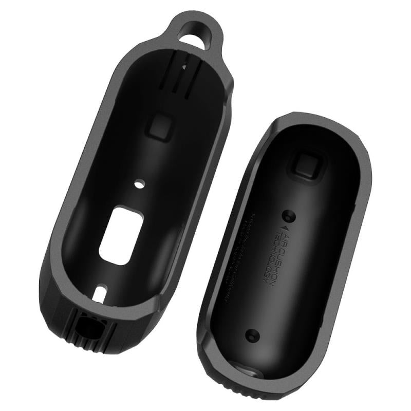 Θήκη Σιλικόνης Spigen Rugged Armor Apple AirPods Pro 1/ 2 με Γάντζο Μαύρο