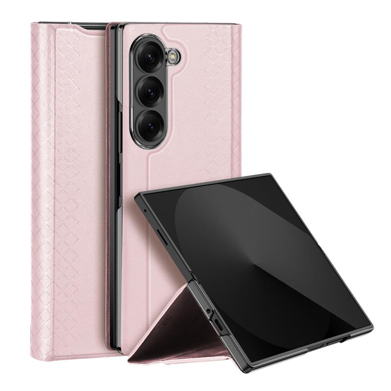 Θήκη Δερμάτινη PU Dux Ducis Samsung Galaxy Z Fold 7 5G Magnetic Bril Ροζ