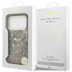 Θήκη TPU & PC Guess Apple iPhone 18 Pro/ 17 Pro MagSafe Python Pattern Καφέ