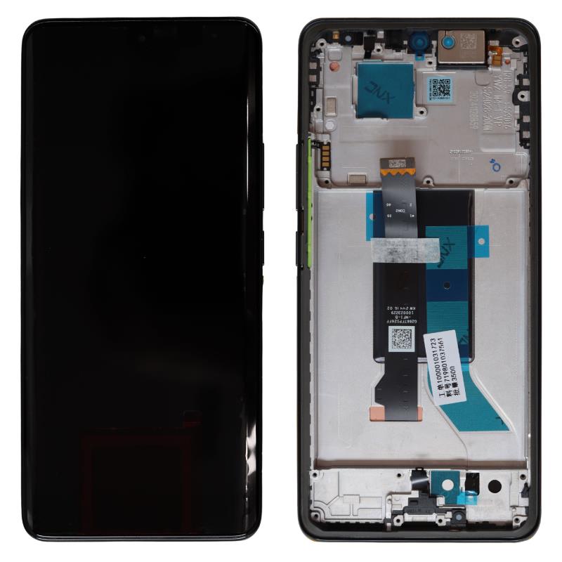 Οθόνη με Touch Screen & Μεσαίο Πλαίσιο Xiaomi Redmi Note 14 Pro 5G Μαύρο (Original)