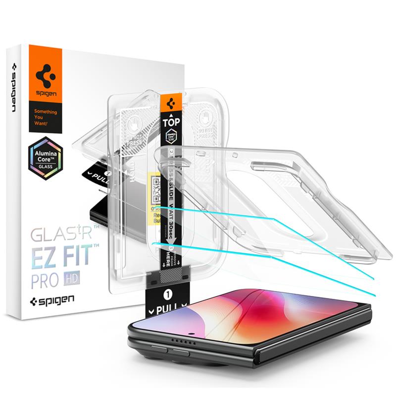 Tempered Glass Full Face Spigen Glas.tR EZ-FIT Apple iPhone Duo Διάφανο (2 τεμ.)