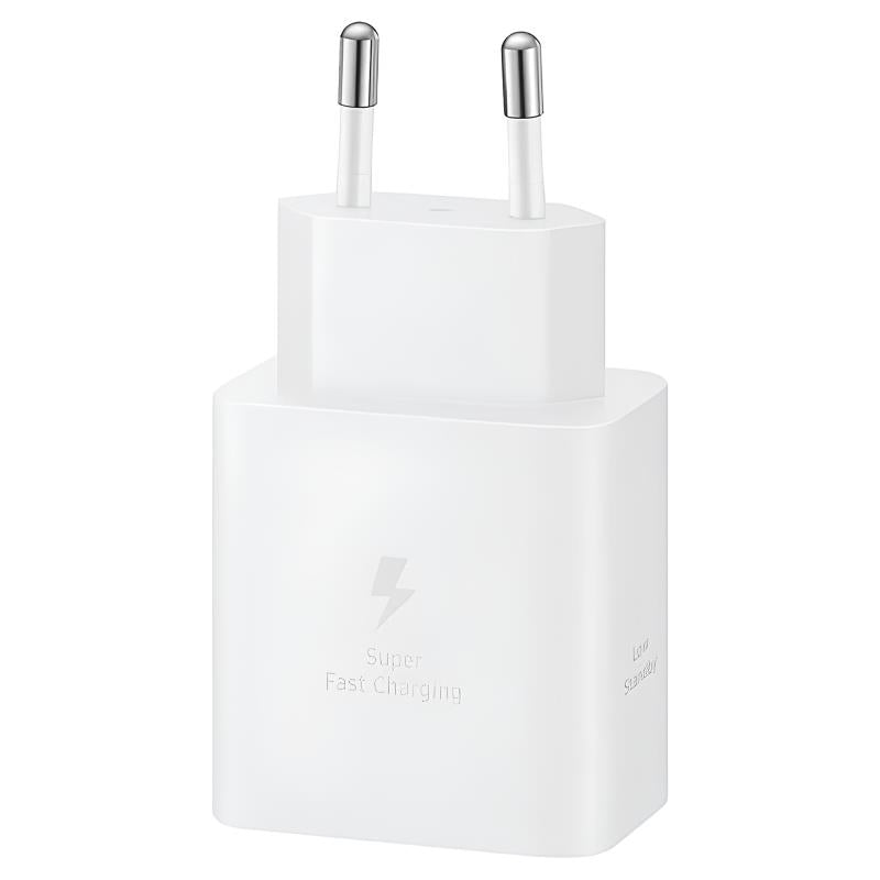 Φορτιστής Ταξιδίου Ταχείας Φόρτισης Samsung EP-T4511XWEGEU με Έξοδο USB C 45W & Καλώδιο USB C σε USB C 1.8m Λευκό
