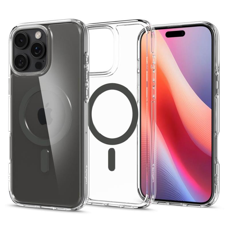 Θήκη TPU & PC Spigen Apple iPhone 16 Pro Max MagSafe Ultra Hybrid Σκούρο Γκρι