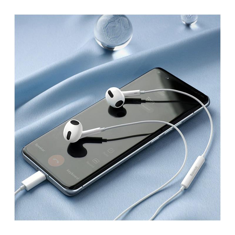Hands Free Stereo Baseus Encok C17 USB C Λευκό