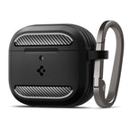 Θήκη Σιλικόνης Spigen Apple AirPods 5/ 4 με Γάντζο Rugged Armor Μαύρο