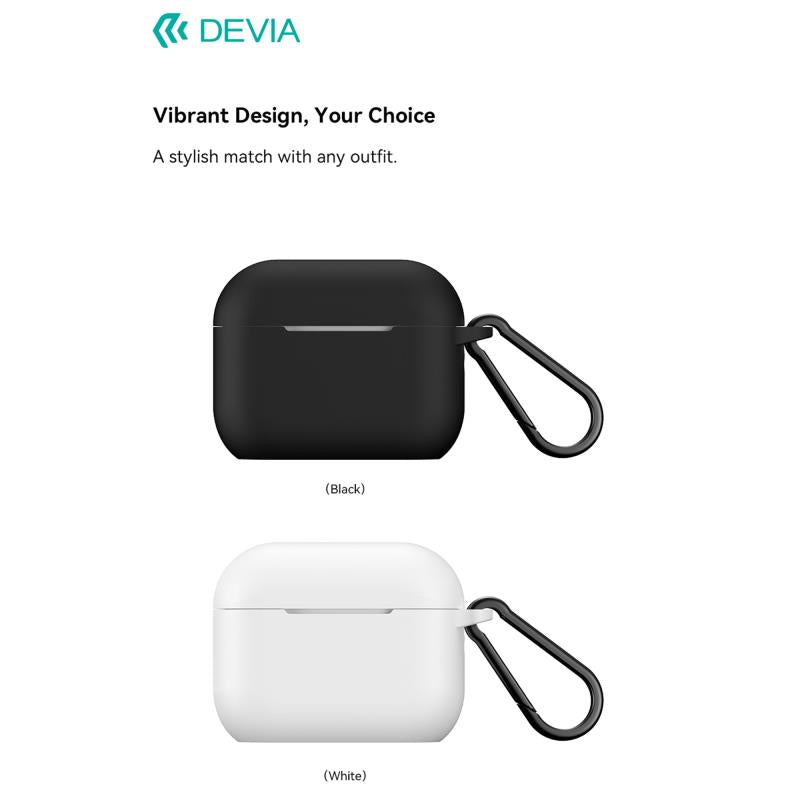 Θήκη Σιλικόνης Devia Apple AirPods Pro 3 Naked Λευκό