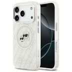 Θήκη Σιλικόνης Karl Lagerfeld Magsafe Apple iPhone 17 Pro Max Glitter Karl & Choupette Heads Λευκό