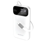 Φορτιστής Ανάγκης Dudao K31 22.5W 10000mAh PD QC με Ενσωματωμένο Retractable Καλώδιο Λευκό