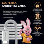 Καλώδιο Σύνδεσης USB 2.0 Duracell Braided Kevlar USB A σε MFI Lightning 12W 1m Λευκό