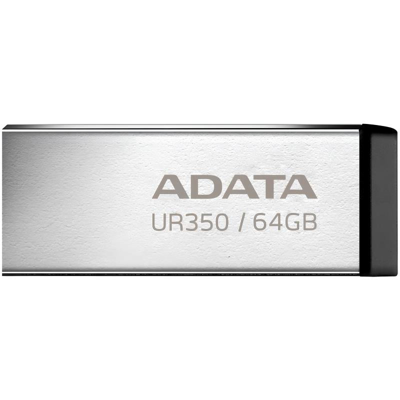 USB 3.2 Flash Disk Adata UR350 USB A 100MB/s 64GB Ασημί