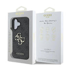 Θήκη PU Guess Apple iPhone 16 Hardcase Big Logo 4G Μαύρο