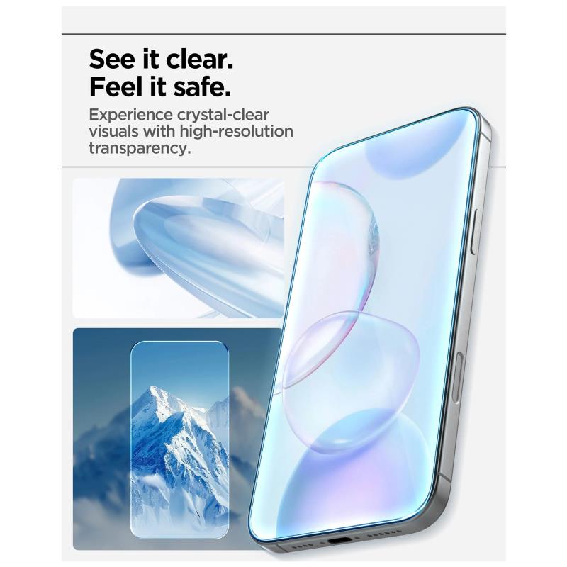 Tempered Glass Full Face Spigen Glas.tR Align Master Apple iPhone 18 Pro/ 17 Pro Διάφανο (3 τεμ.)