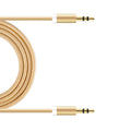 Καλώδιο Ήχου Braided inos 3.5mm/3.5mm 1m Χρυσό
