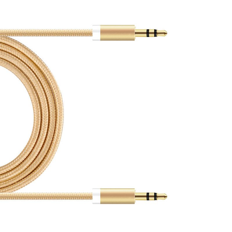 Καλώδιο Ήχου Braided inos 3.5mm/3.5mm 1m Χρυσό