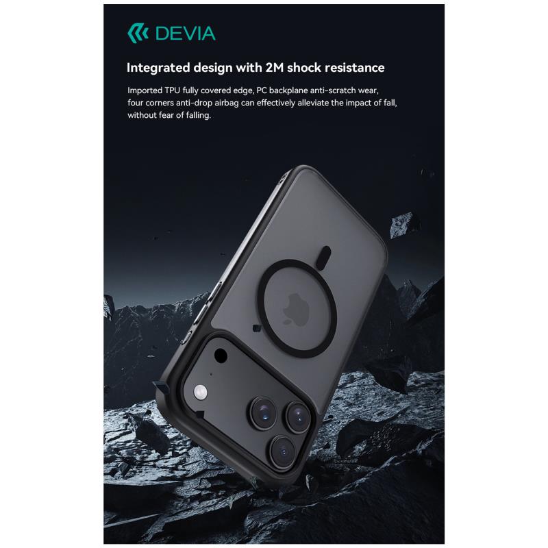 Θήκη TPU & PC Devia Apple iPhone Air Magnetic Shock Proof Pino Μαύρο