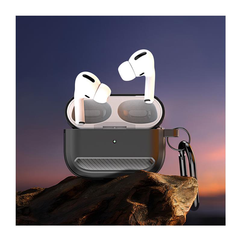 Θήκη TPU Dux Ducis PECB Apple AirPods 3 με Γάντζο Γκρι