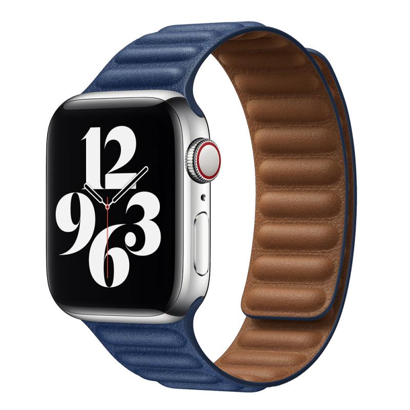 Λουράκι Devia Elegant Leather Apple Watch (38/ 40/ 41/ 42mm) Two-Tone Σκούρο Μπλε