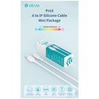 Καλώδιο Σύνδεσης USB 2.0 Devia EC630 USB A σε Lightning 2.4A Silicone Pro3 1m Λευκό