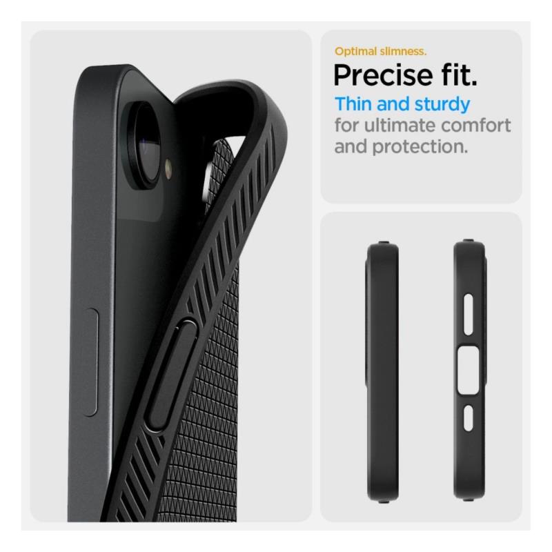 Θήκη Soft TPU Spigen Liquid Air Apple iPhone 16e Μαύρο