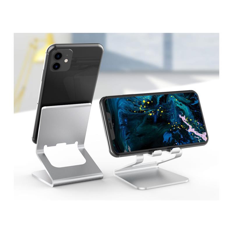 Universal Επιτραπέζια Βάση AhaStyle ST02 για Φόρτιση Smartphone Ασημί