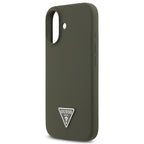 Θήκη Σιλικόνης Guess MagSafe Apple iPhone 17 Triangle Logo Χακί