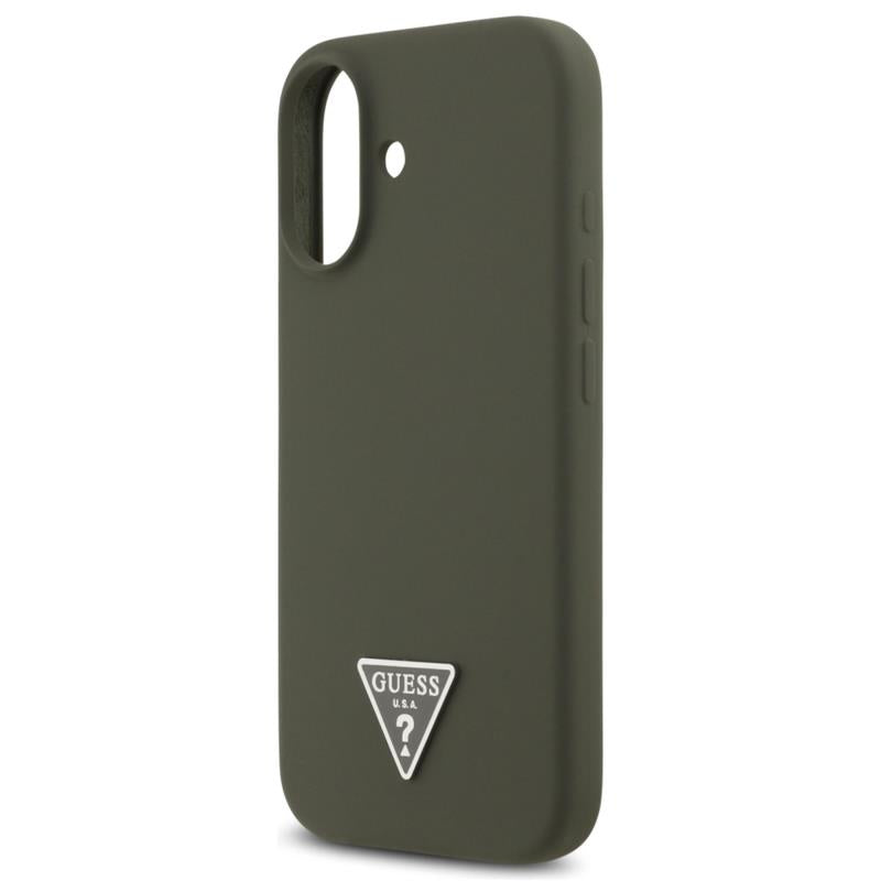 Θήκη Σιλικόνης Guess MagSafe Apple iPhone 17 Triangle Logo Χακί