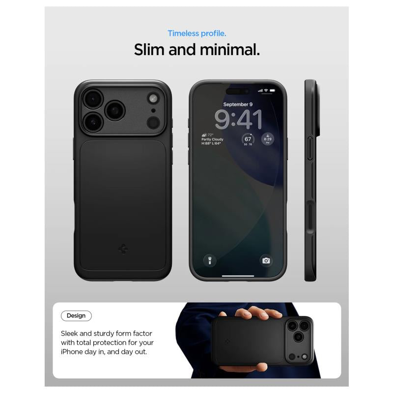 Θήκη TPU Spigen Thin Fit Magsafe Apple iPhone 17 Pro Max Μαύρο