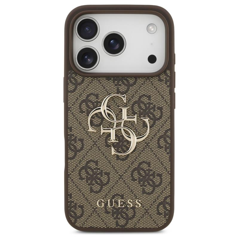 Θήκη PU Guess Apple iPhone 17 Pro Hardcase Big Logo 4G Καφέ