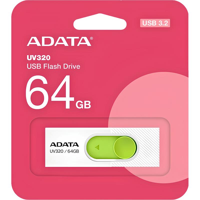 USB 3.2 Flash Disk Adata UV320 USB A 64GB Λευκό