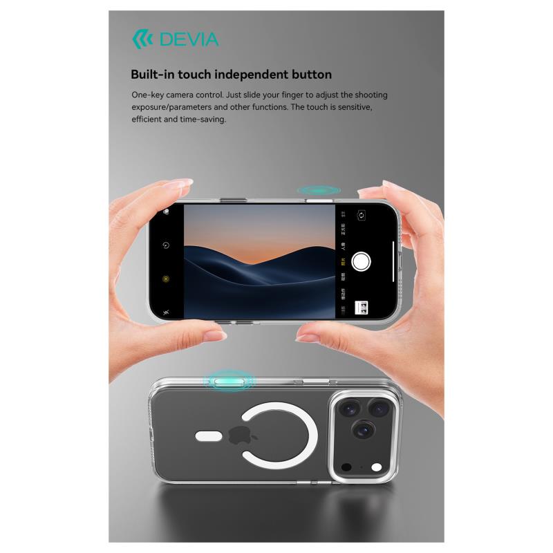 Θήκη PC Devia Apple iPhone Air Magnetic Shock Proof Built-in Touch Crystal Διάφανο