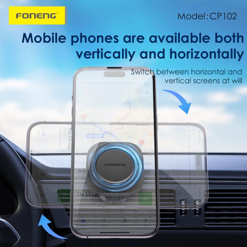 Universal Βάση Στήριξης Αεραγωγού Αυτοκινήτου Foneng CP102 Magnetic για Smartphones έως 6.7" Μαύρο