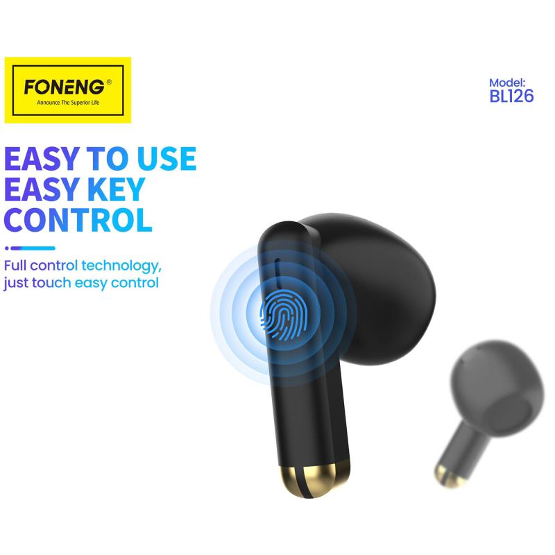 True Wireless Ακουστικά Bluetooth Foneng BL126 ENC Λευκό