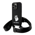Θήκη Σιλικόνης Karl Lagerfeld Apple iPhone 15 Pro Max Crossbody Choupette Μαύρο