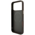 Θήκη TPU & PC Guess Apple iPhone 18 Pro/ 17 Pro MagSafe Leather Stripe Round Classic Logo Καφέ