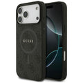 Θήκη PU Guess MagSafe Apple iPhone 18 Pro Max/ 17 Pro Max Ring Classic Logo 4G Μαύρο