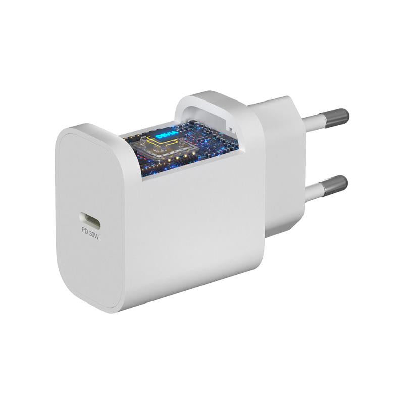 Φορτιστής Ταξιδίου Ταχείας Φόρτισης Devia RCE-3005CL με Έξοδο USB C GaN PD 30W Smart Λευκό