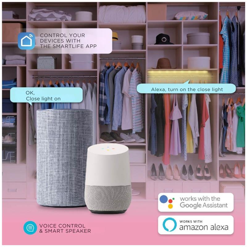 Έξυπνη Ταινία Φωτισμού LED GSC με Bluetooth 10W 30lm IP44 2m Πολύχρωμο