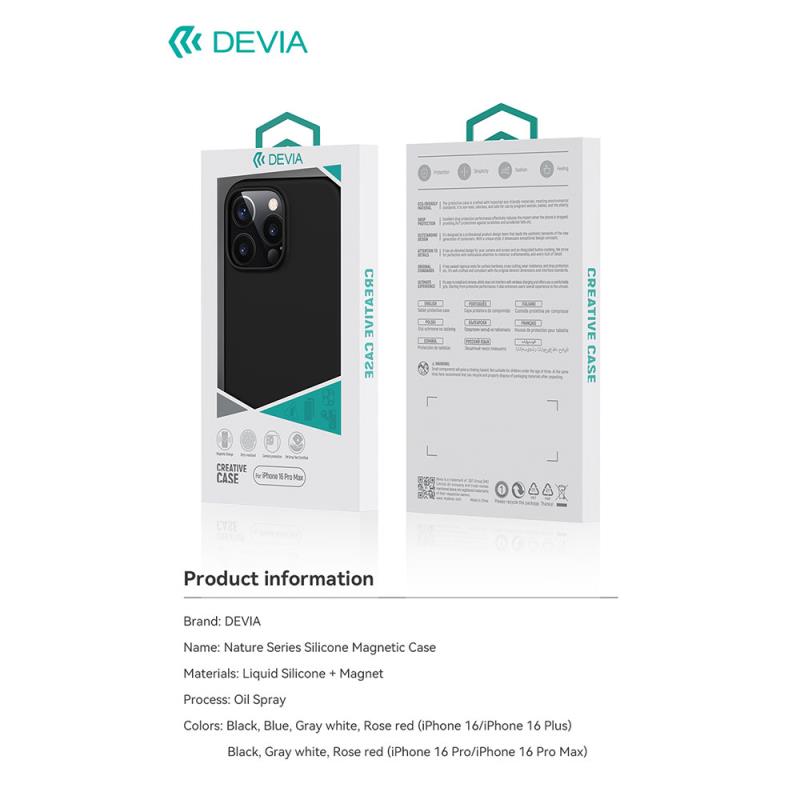 Θήκη Silicon Devia Apple iPhone 16 Pro Max Magnetic Nature Μαύρο