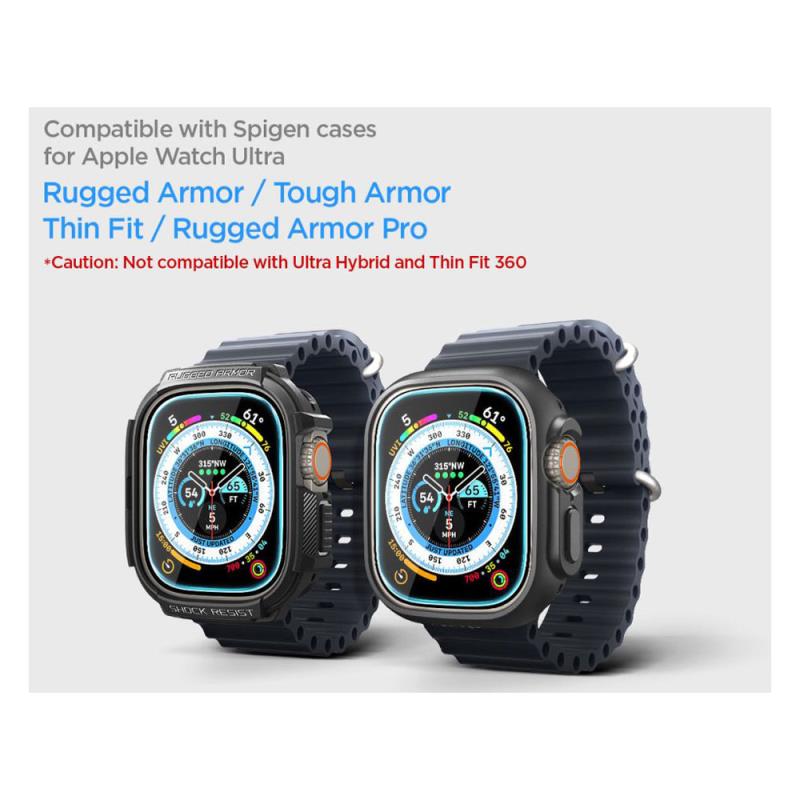 Screen Protector Spigen Glas.tR EZ-FIT Apple Watch Ultra 1/ 2/ 3 49mm (2 τεμ.)