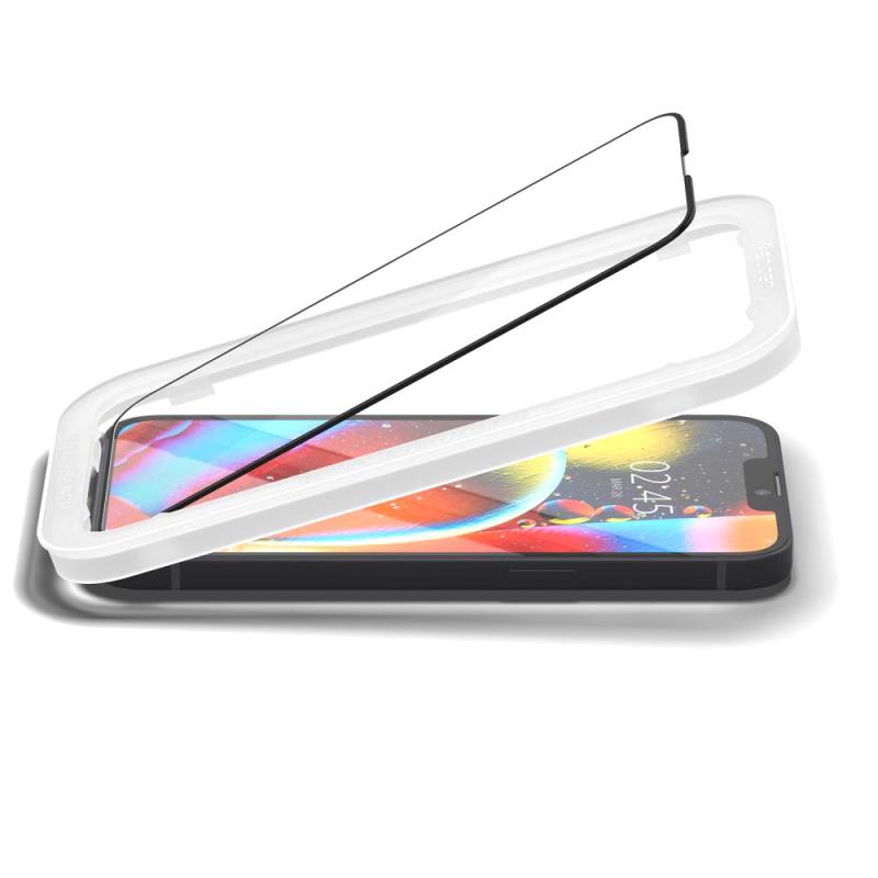 Tempered Glass Full Face Spigen Glas.tR Align Master FC Apple iPhone 13/ 13 Pro/ 14/ 16e Μαύρο