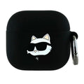 Θήκη Σιλικόνης Karl Lagerfeld Apple AirPods 5/ 4 Choupette Head 3D Μαύρο