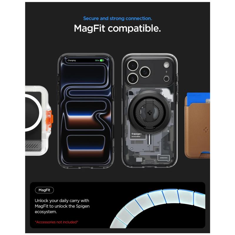 Θήκη TPU & PC Spigen Apple iPhone 18 Pro Max/ 17 Pro Max MagSafe Ultra Hybrid Zero One Μαύρο