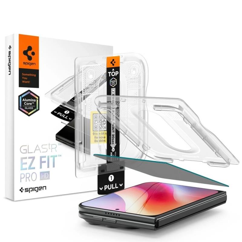 Tempered Glass Full Face Spigen Glas.tR EZ-FIT Privacy Apple iPhone Duo Μαύρο (1 τεμ.)